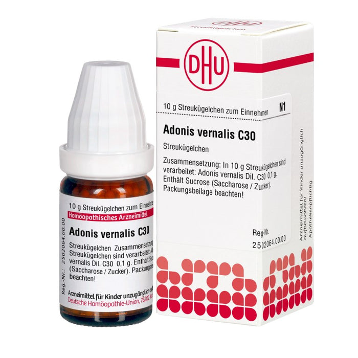 DHU Adonis vernalis C30 Globuli, 10 g Globuli