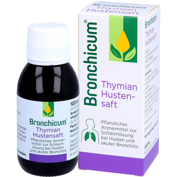 Bronchicum Thymian Hustensaft zur Schleimlösung bei Husten und akuter Bronchitis, 100 ml Solution