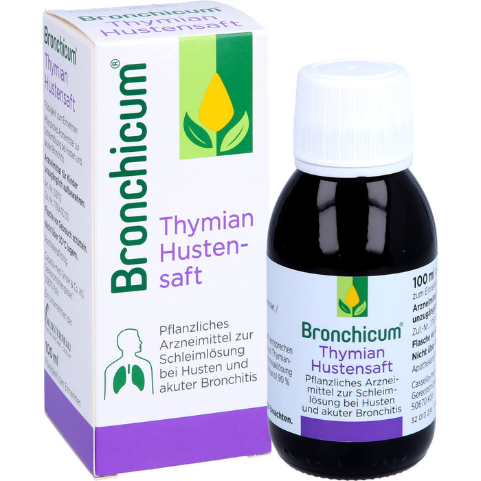 Bronchicum Thymian Hustensaft zur Schleimlösung bei Husten und akuter Bronchitis, 100 ml Solution
