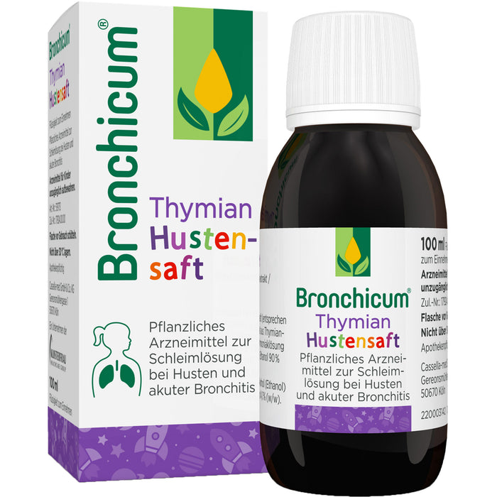 Bronchicum Thymian Hustensaft zur Schleimlösung bei Husten und akuter Bronchitis, 100 ml Solution
