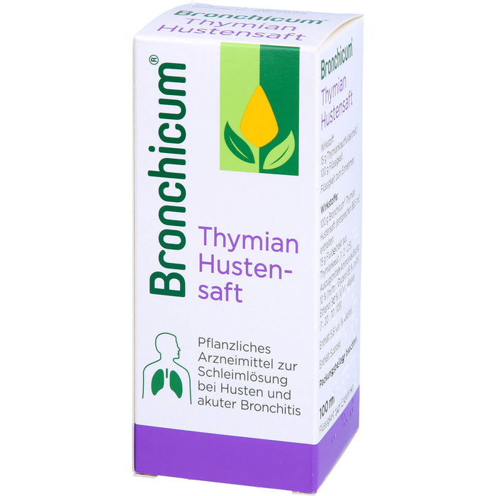 Bronchicum Thymian Hustensaft zur Schleimlösung bei Husten und akuter Bronchitis, 100 ml Solution