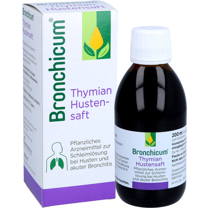 Bronchicum Thymian Hustensaft zur Schleimlösung bei Husten und akuter Bronchitis, 200 ml Solution