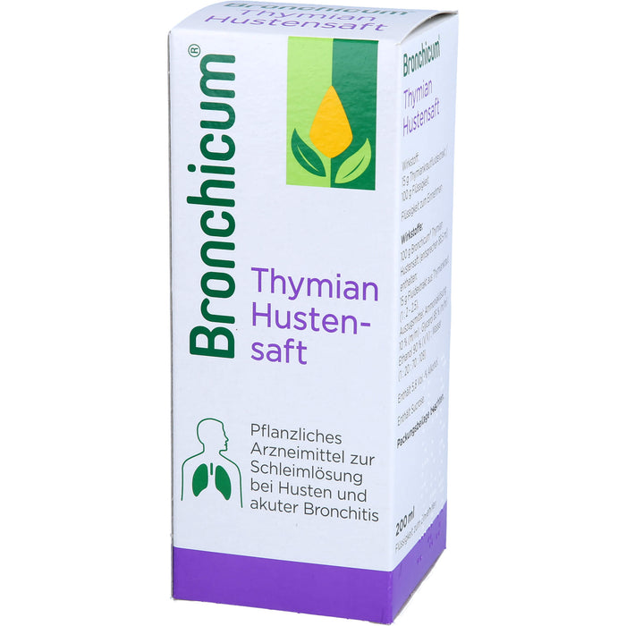 Bronchicum Thymian Hustensaft zur Schleimlösung bei Husten und akuter Bronchitis, 200 ml Solution