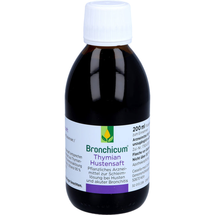 Bronchicum Thymian Hustensaft zur Schleimlösung bei Husten und akuter Bronchitis, 200 ml Solution