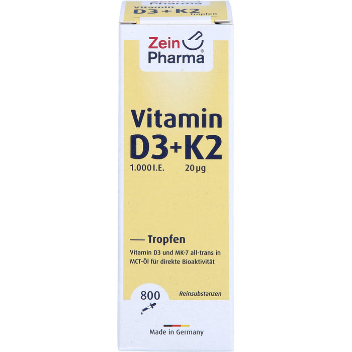 Vitamin D3+k2 Mk7 Tro Hoch, 25 ml TEI