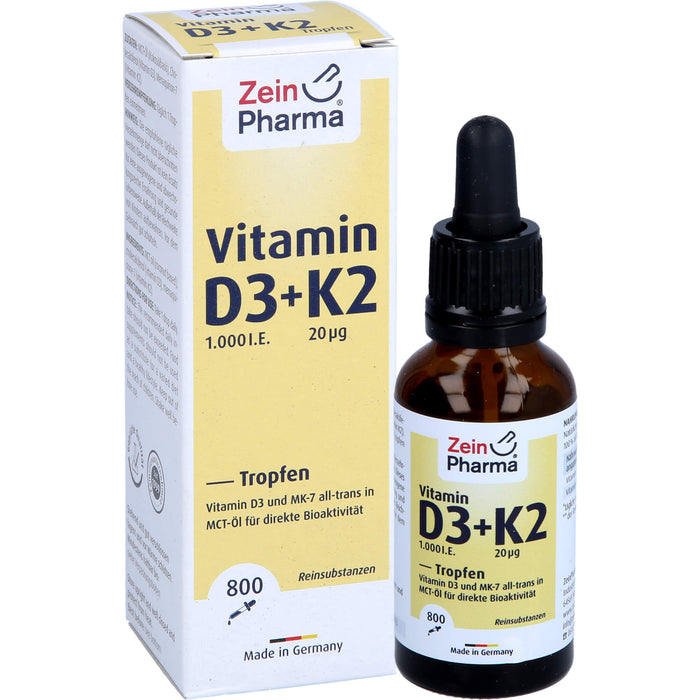 Vitamin D3+k2 Mk7 Tro Hoch, 25 ml TEI