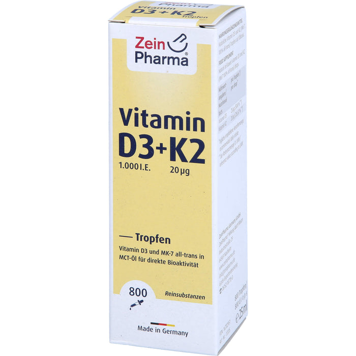 Vitamin D3+k2 Mk7 Tro Hoch, 25 ml TEI