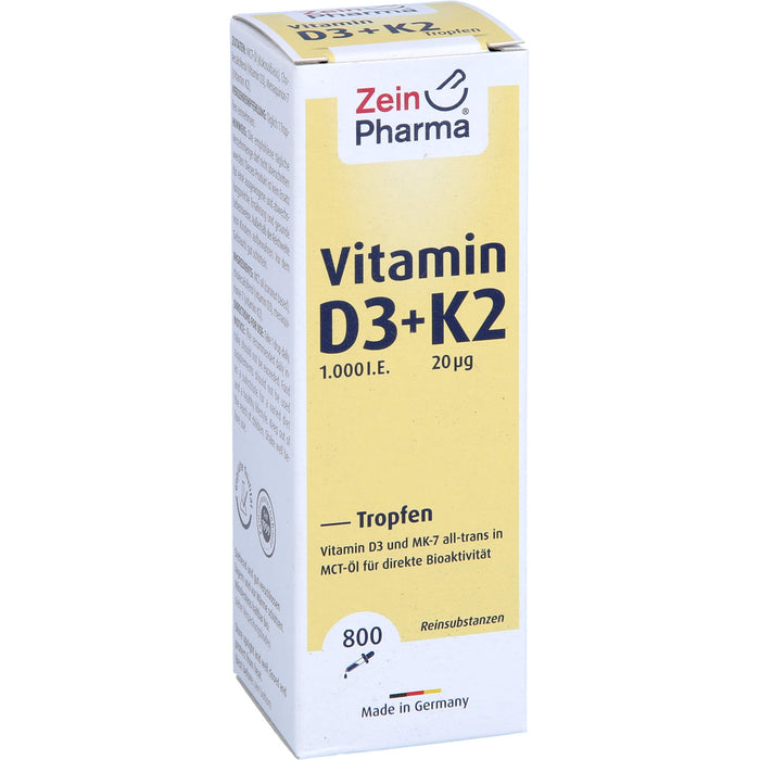 Vitamin D3+k2 Mk7 Tro Hoch, 25 ml TEI