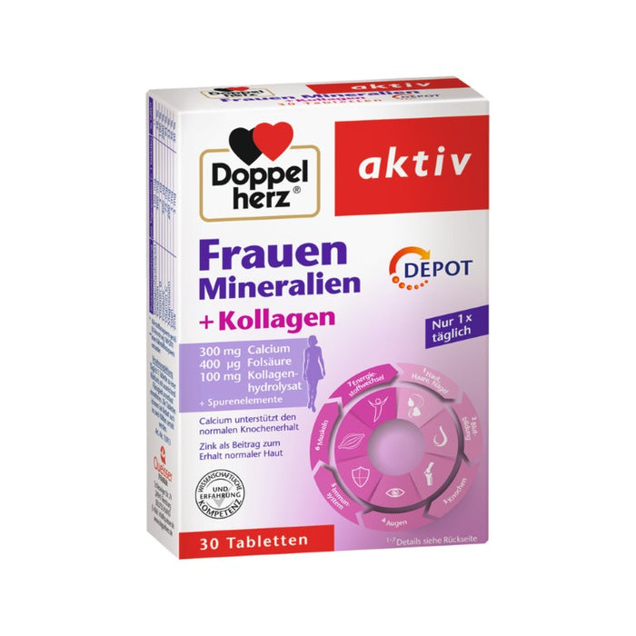 Doppelherz Frauen Mineralien + Kollagen Depot, 30 pcs. Tablets