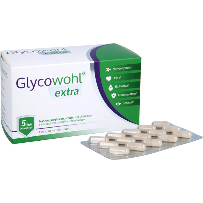 GLYCOWOHL extra Kapseln für einen gesunden Blutzuckerspiegel, 90 pc Capsules