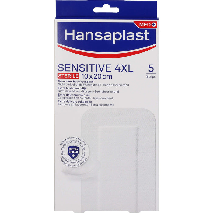 Hansaplast Wundverband Steril Sensitive 10x20cm, 5 St PFL