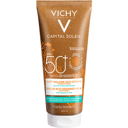 VICHY Capital Soleil feuchtigkeitsspendende Sonnenmilch LSF 50+, 200 ml Creme