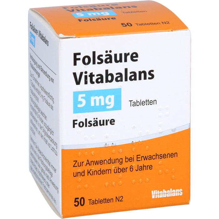 Folsaeure Vitabalans 5mg, 50 St TAB