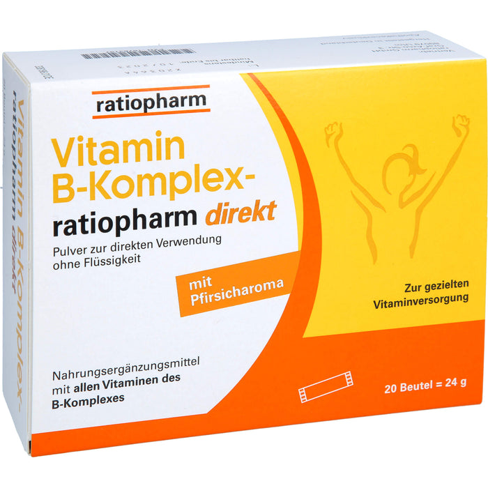 Ratiopharm Vitamin B-Komplex direkt Pulver mit Pfirsicharoma, 20 pcs. Sachets
