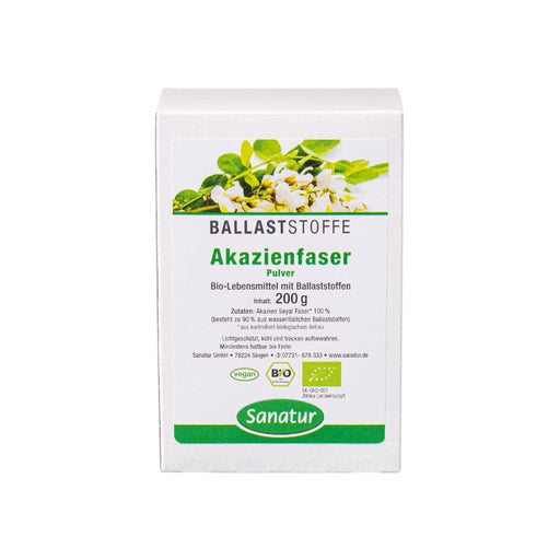 Sanatur Ballaststoffe Akazienfaser Pulver, 200 g Pulver
