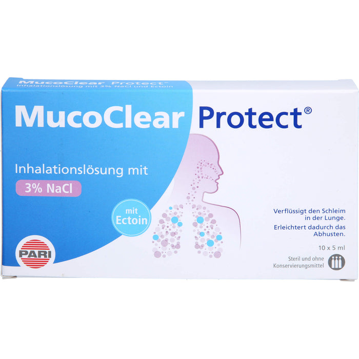 MucoClear Protect hypertone Salzlösung Inhalationslösung 3% NaCl mit Ectoin, 50 ml Lösung