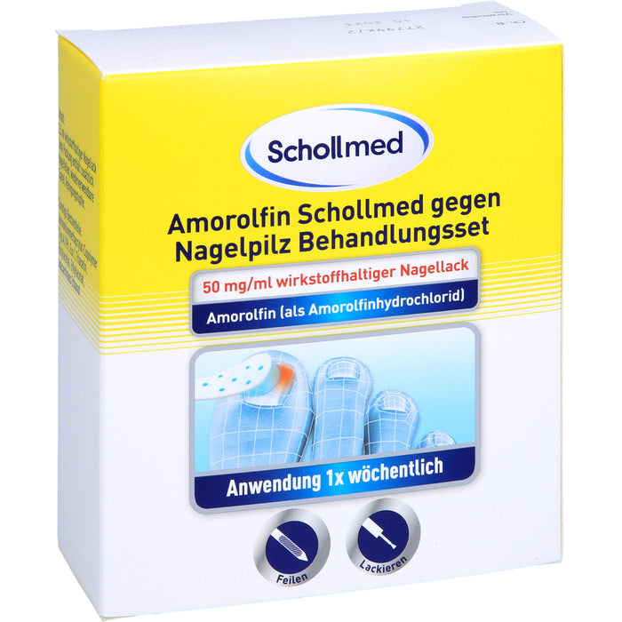 Amorolfin Schollmed gegen Nagelpilz Behandlungsset, 2.5 ml Vernis à ongles contenant une substance active
