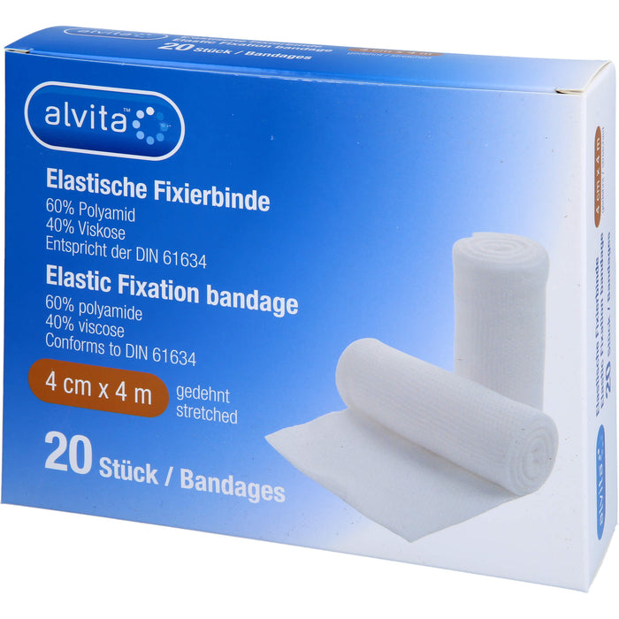 Alvita elastische Fixierbinde 4 cm x 4 m, 20 St. Binde