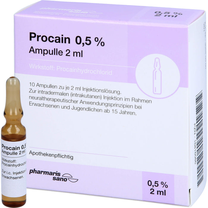 Procain pharmarissano 0,5 % Ampulle 2 ml, 20 ml Ampullen
