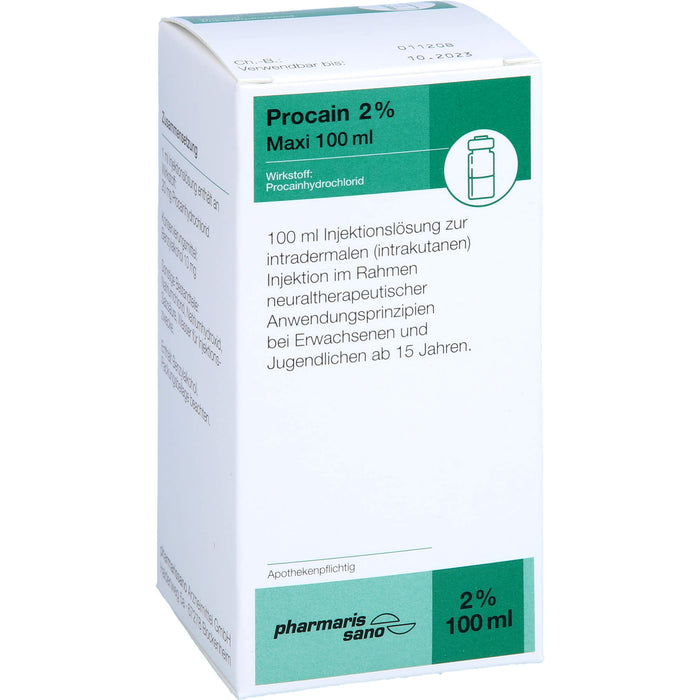 Procain pharmarissano Maxi 2 % 100 ml, 100.0 ml Lösung