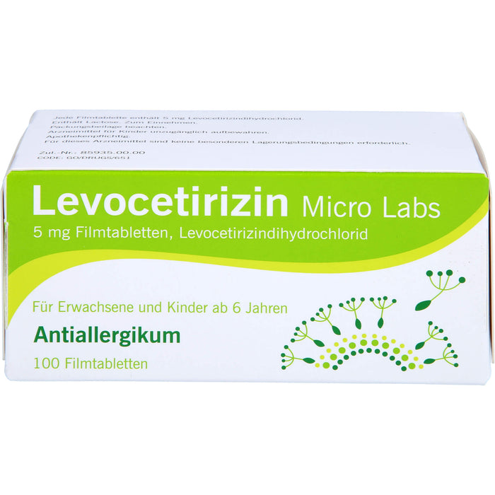 Levocetirizin Micro Labs 5 mg Filmtabletten, 100 St FTA