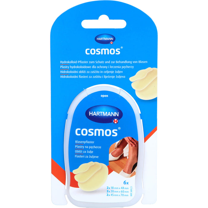 Cosmos Blasenpflaster Mix 3 Größen, 6 pc Pansement