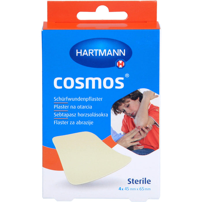 HARTMANN Cosmos Schürfwundenpflaster 45 x 65 mm steril, 4 St. Pflaster