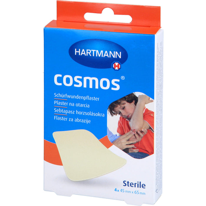 HARTMANN Cosmos Schürfwundenpflaster 45 x 65 mm steril, 4 pcs. Patch