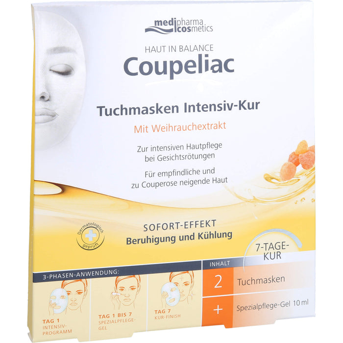 medipharma cosmetics Coupeliac Tuchmasken Intensiv-Kur, 1 pcs. Face mask