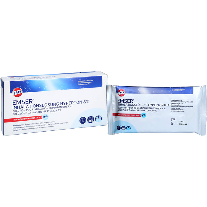 Emser Inhalationslösung hyperton 8%, 20 pcs. Ampoules