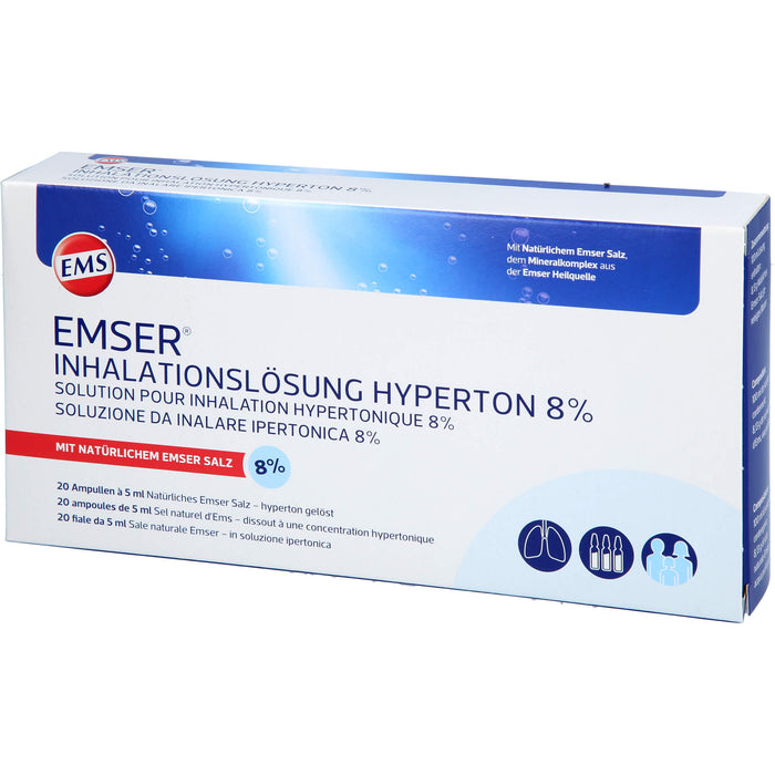 Emser Inhalationslösung hyperton 8%, 20 pcs. Ampoules
