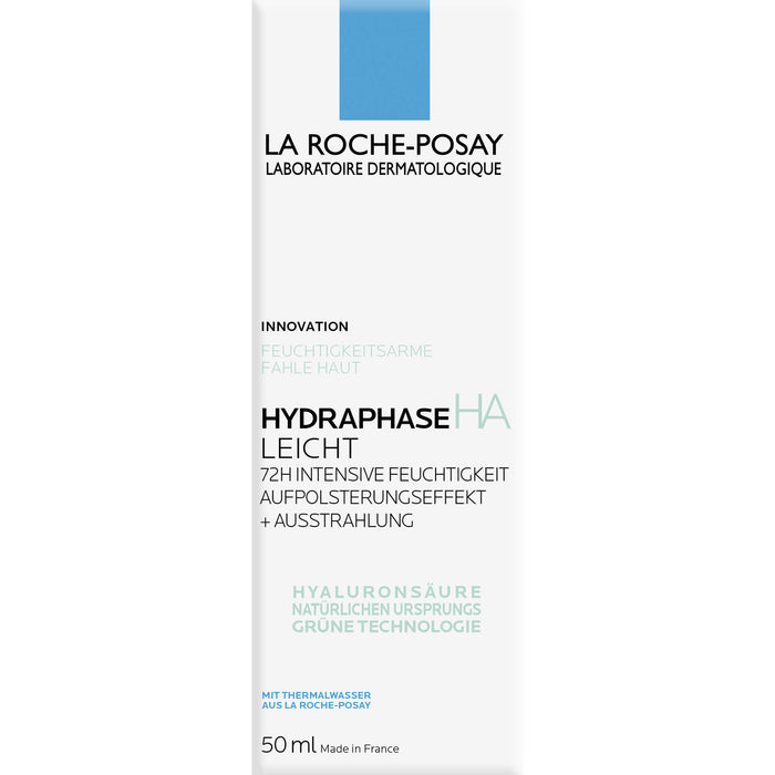 La Roche-Posay Hydraphase HA Leicht 72h intensive Feuchtigkeitspflege mit Aufpolsterungseffekt, 50 ml Creme