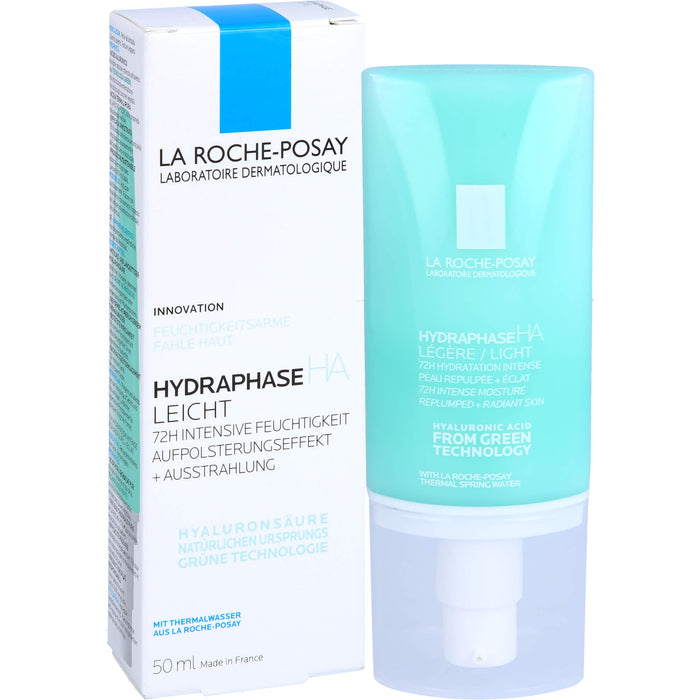 La Roche-Posay Hydraphase HA Leicht 72h intensive Feuchtigkeitspflege mit Aufpolsterungseffekt, 50 ml Crème
