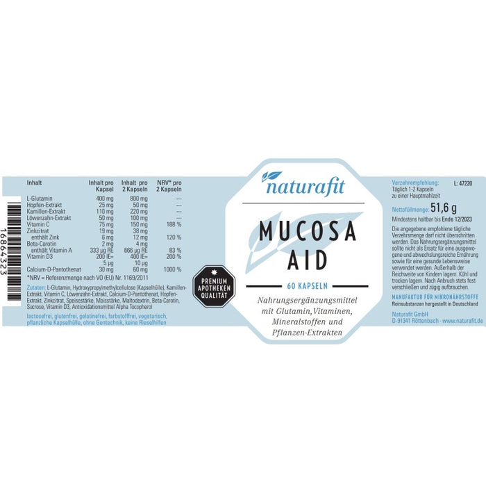 naturafit Mucosa AID, 60 pcs. Capsules