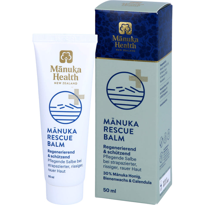 Manuka Health Rescue Balm bei strapazierter und rauer Haut, 50 ml Baume
