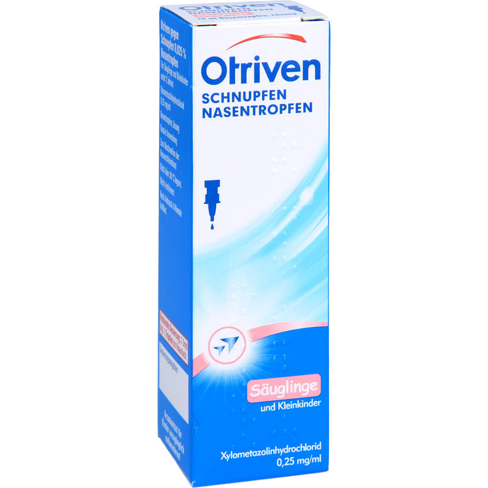 Otriven gegen Schnupfen 0,025 % Nasentropfen, Für Säuglinge und Kleinkinder unter 2 Jahren, 10 ml Solution