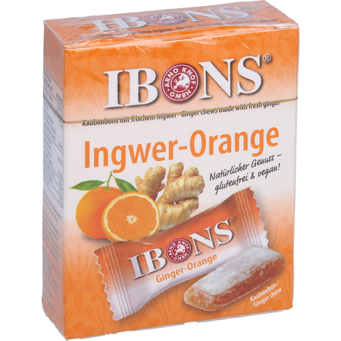 IBONS Ingwer Orange Kaubonbons, 60 g Candies