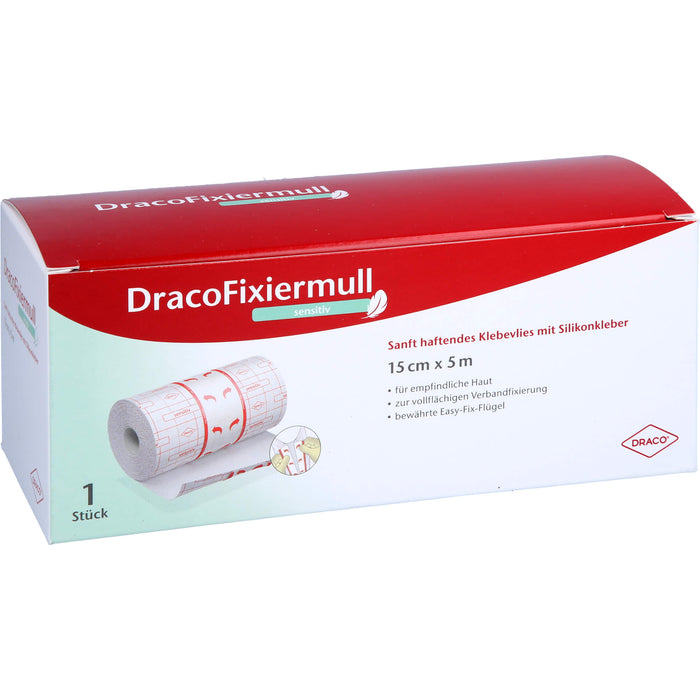 Draco Fixiermull sensitiv 15 cm x 5 m, 1 pcs. dressing