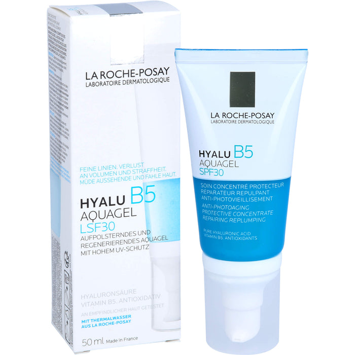 La Roche-Posay Hyalu B5 LSF 30 aufpolsterndes und regenerierendes Aquagel mit hohem Lichtschutz, 50 ml Gel
