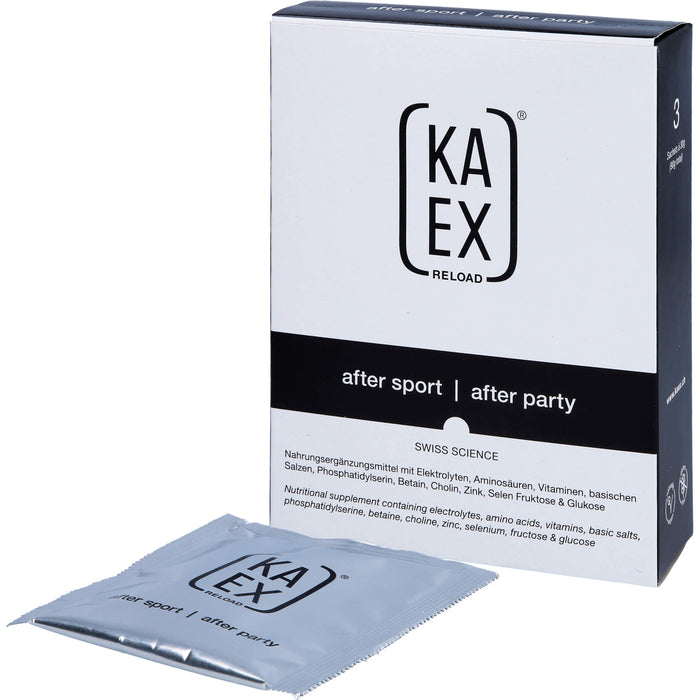 KAEX Reload After Sport Lösung Begleiter in der Regenerationsphase nach Sport, 3 pcs. Sachets