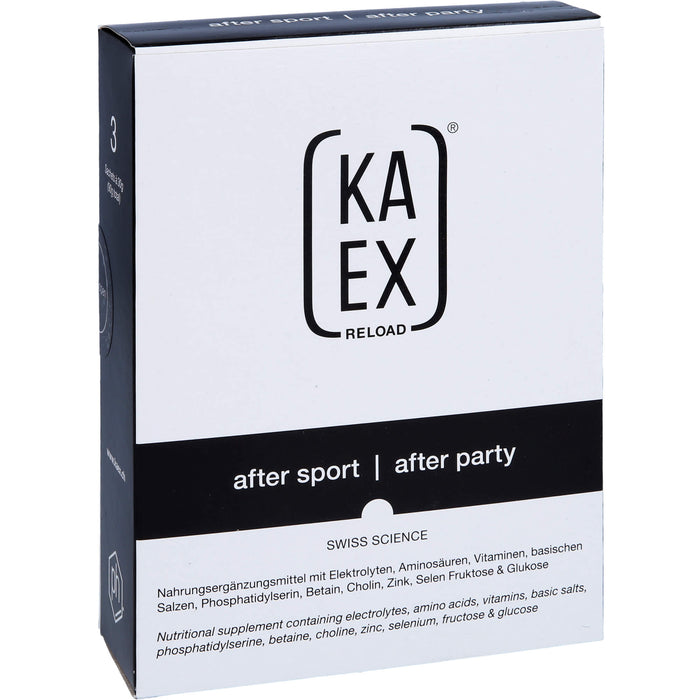 KAEX Reload After Sport Lösung Begleiter in der Regenerationsphase nach Sport, 3 pcs. Sachets