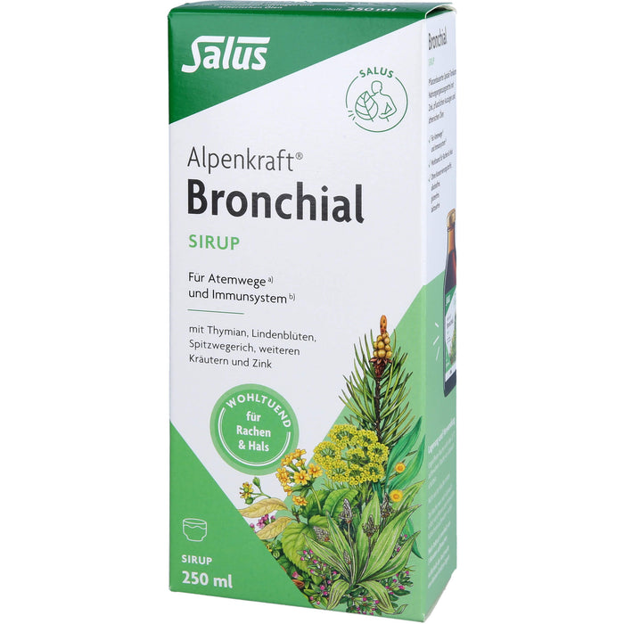 Salus Alpenkraft Bronchial Sirup für Atemwege und Immunsystem, 250 ml Solution
