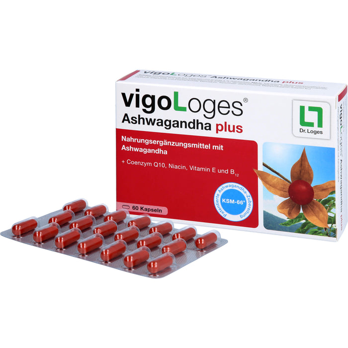 vigoLoges Ashwagandha plus Kapseln, 60 St., 60 pc Capsules
