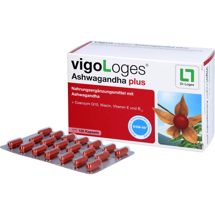 vigoLoges Ashwagandha plus Kapseln, 120 St., 120 pc Capsules