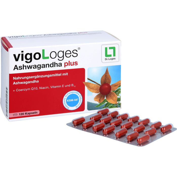 vigoLoges Ashwagandha plus Kapseln, 120 St., 120 pc Capsules