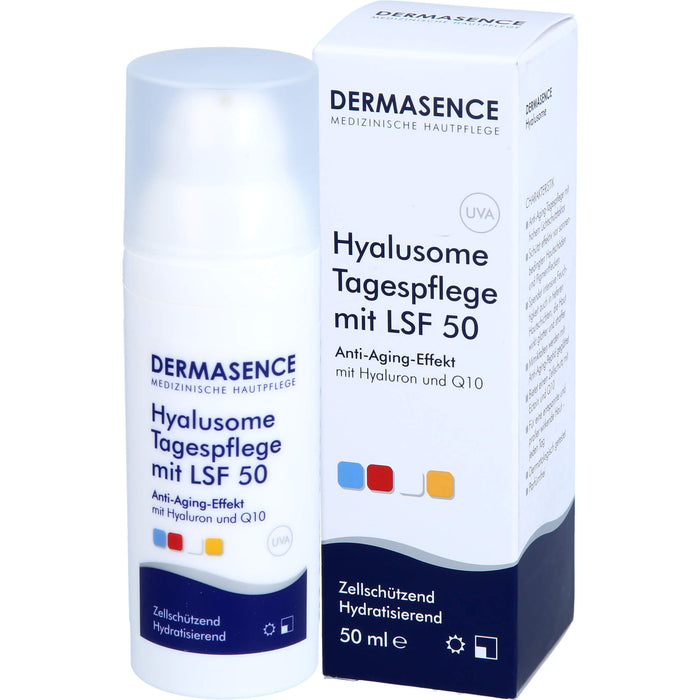 DERMASENCE Hyalusome Tagespflege mit LSF 50, 50 ml Lotion