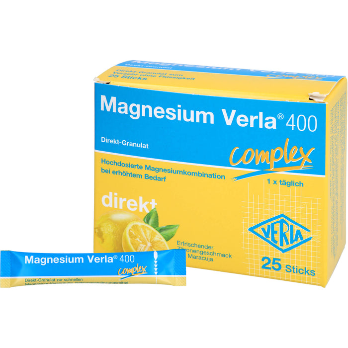 Magnesium Verla  400 direkt Zitrone, Direkt-Granulat, 25 pc Sachets