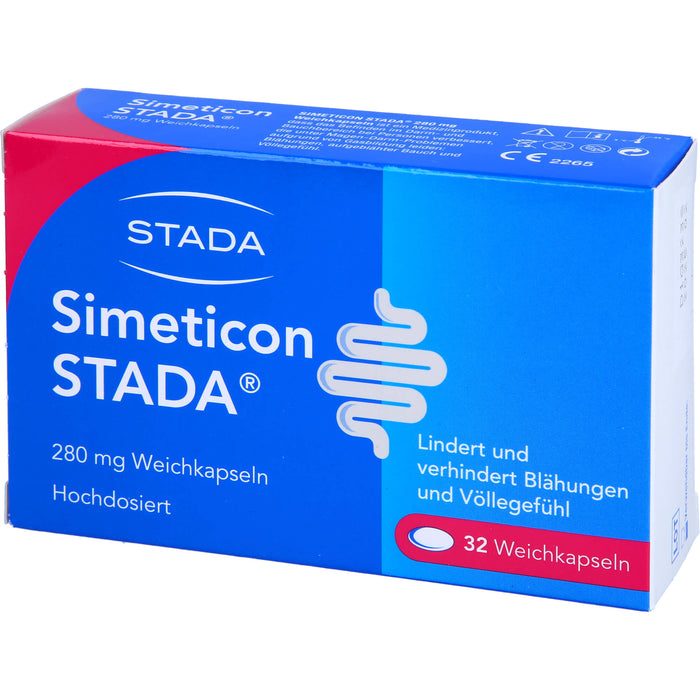 STADA Simeticon 280 mg Weichkapseln bei Blähungen und Völlegefühl, 32 pc Capsules