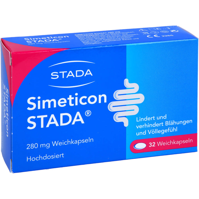 STADA Simeticon 280 mg Weichkapseln bei Blähungen und Völlegefühl, 32 pc Capsules