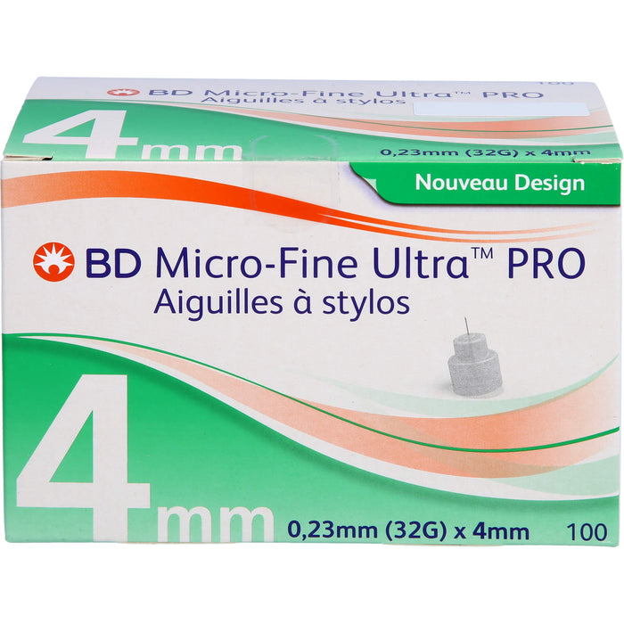 BD MICRO-FINE ultra pro Pen-Nadeln 4mm 32G 0,23mm, 100 St. Kanülen